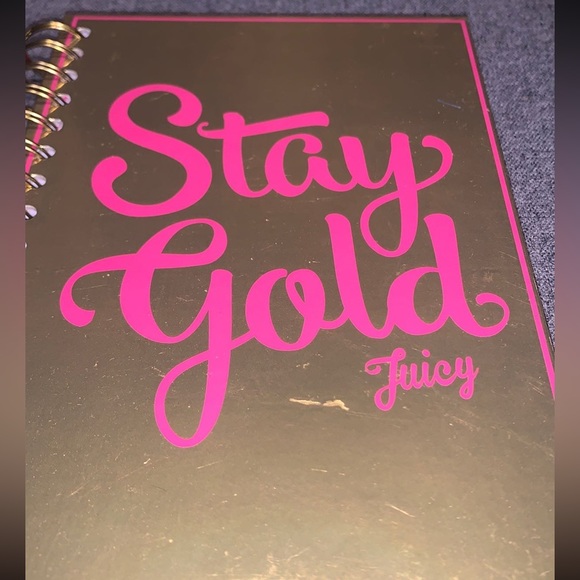 Juicy Couture “Stay Gold” spiral notebook - Picture 2 of 4